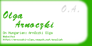 olga arnoczki business card